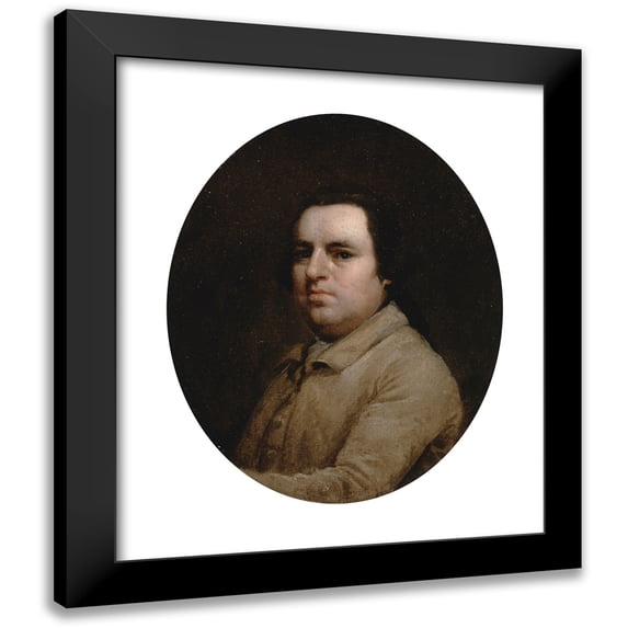 George Stubbs 20x24 Black Modern Framed Museum Art Print Titled - Self-Portrait (ca. 1759)
