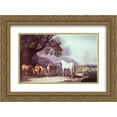 thumbnail image 1 of George Stubbs 2x Matted 24x20 Gold Ornate Framed Art Print 'Mares and Foals in a Mountainous Landscape', 1 of 2