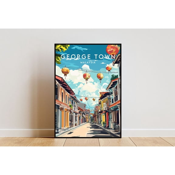 George Town Travel Print Malaysia George Town Malaysia Travel Wall Art Malaysia Print Malaysia Asia Penang