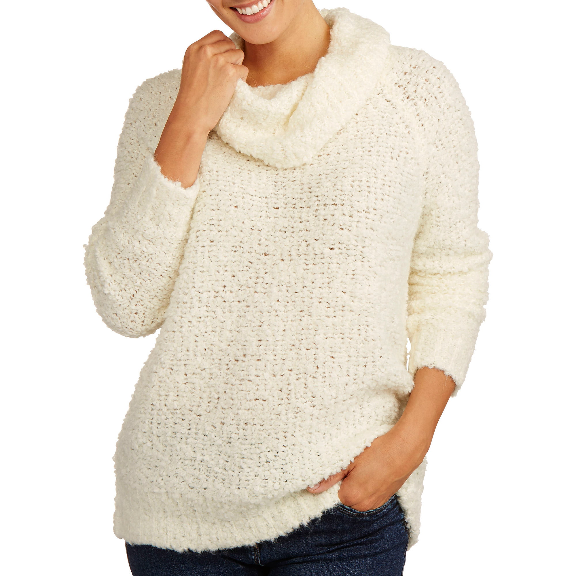 George UK Women's Boucle Cowlneck Sweater - Walmart.com