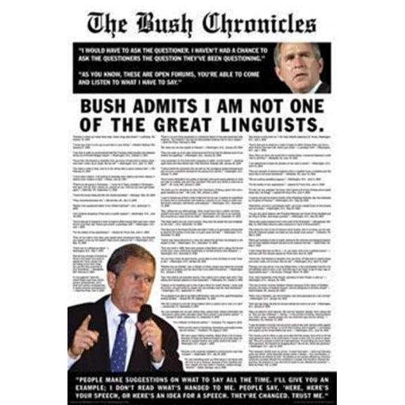 George W. Bush Chronicles Poster - 22 x 34 inches