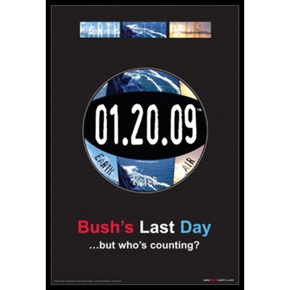 George W. Bush's Last Day Laminated & Framed Poster (24 x 36)
