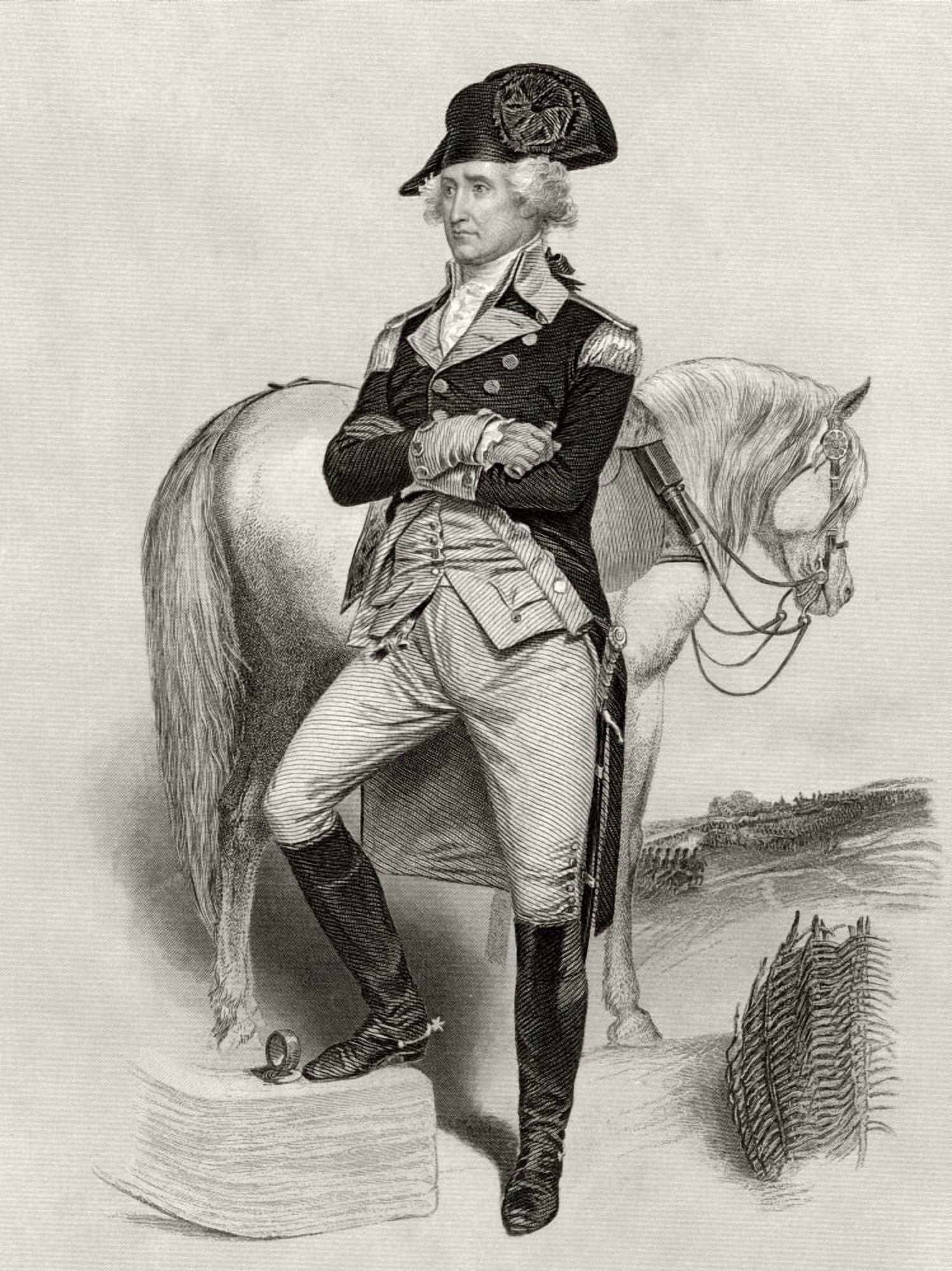 George Washington 1732 To 1799 In 1775 After Alonzo Chappel From Life And Times Of Washington Volume 1 Published 1857 Canvas Art - Ken Welsh Design Pics (24 x 32)