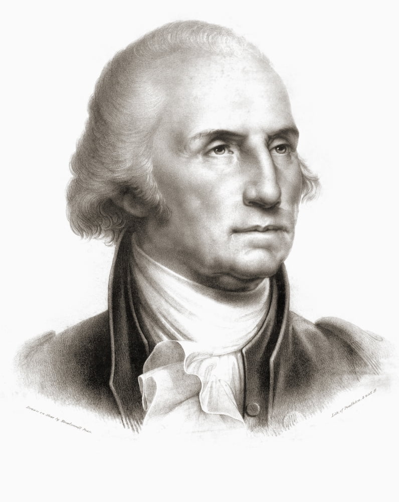 George Washington 1732 - 1799 First President Of The United States Of America After An Original Work By Rembrandt Peale Canvas Art - Ken Welsh Design Pics (13 x 16)