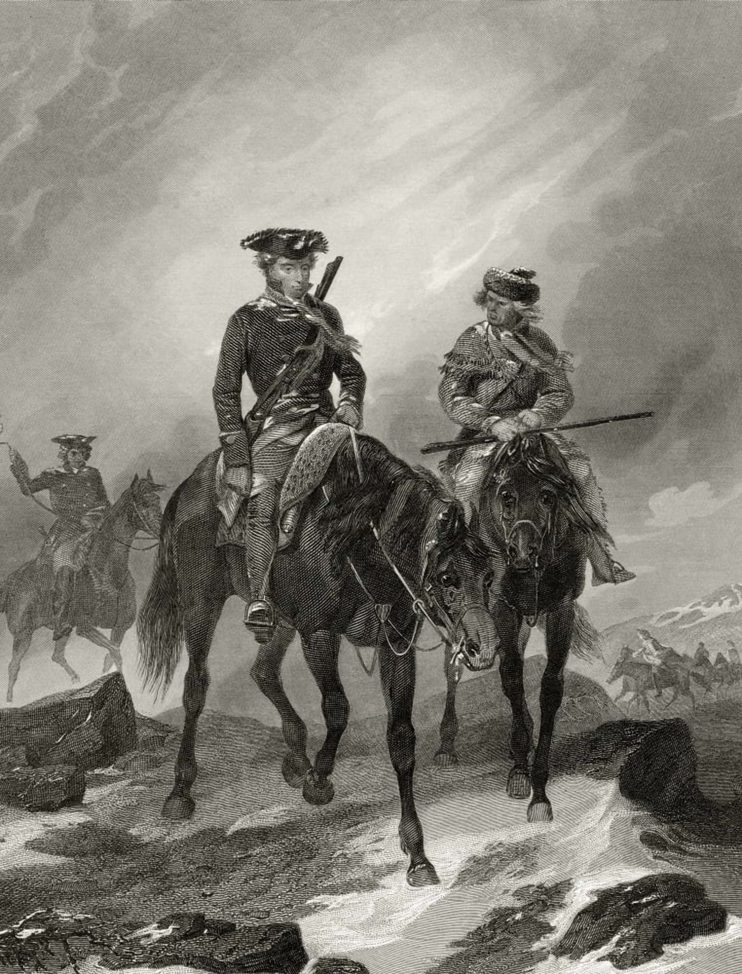 George Washington 1732 To 1799 On His Mission To Ohio In 1754 After Alonzo Chappel From Life And Times Of Washington Volume 1 Published 1857 Canvas Art - Ken Welsh Design Pics (24 x 32)