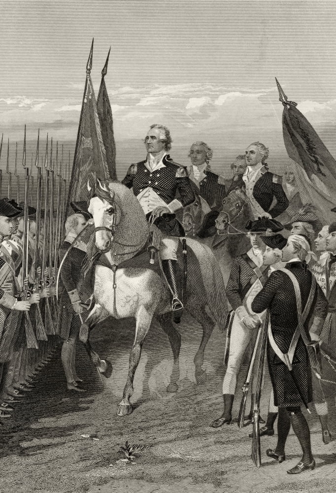 George Washington 1732 To 1799 Taking Command Of The Army 1775 After Alonzo Chappel From Life And Times Of Washington Volume 1 Published 1857 Canvas Art - Ken Welsh Design Pics (11 x 16)