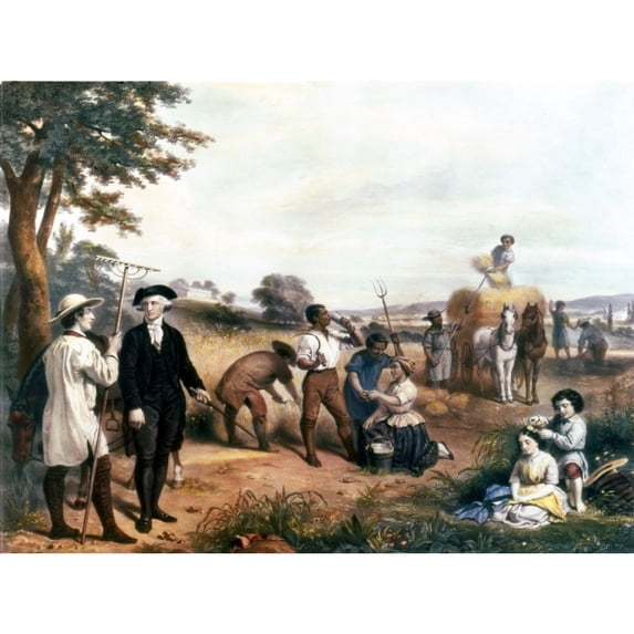 George Washington As A Farmer History (24 x 18)