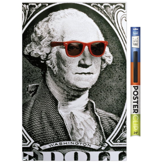 George Washington - Dollar Glasses Wall Poster, 22.375" x 34"