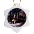thumbnail image 1 of 3drose, George Washington Prays at Valley Forge, 3 inch Snowflake Porcelain Ornament, 1 of 7