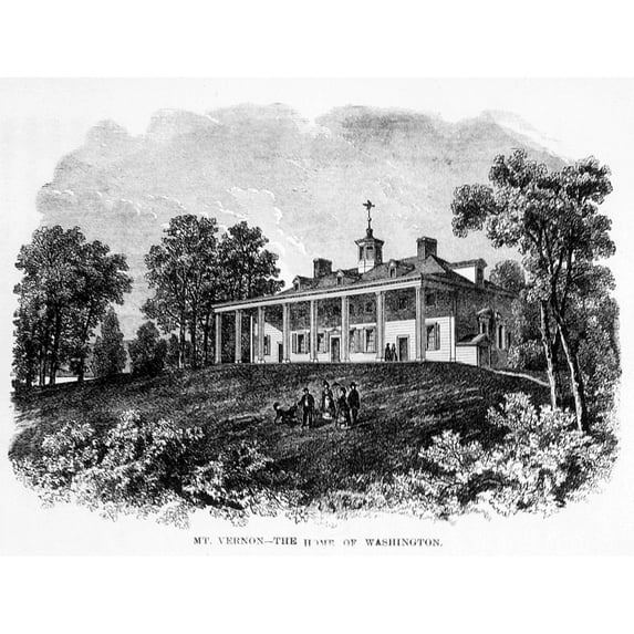 George Washington'S Home At Mount Vernon History (36 x 24)