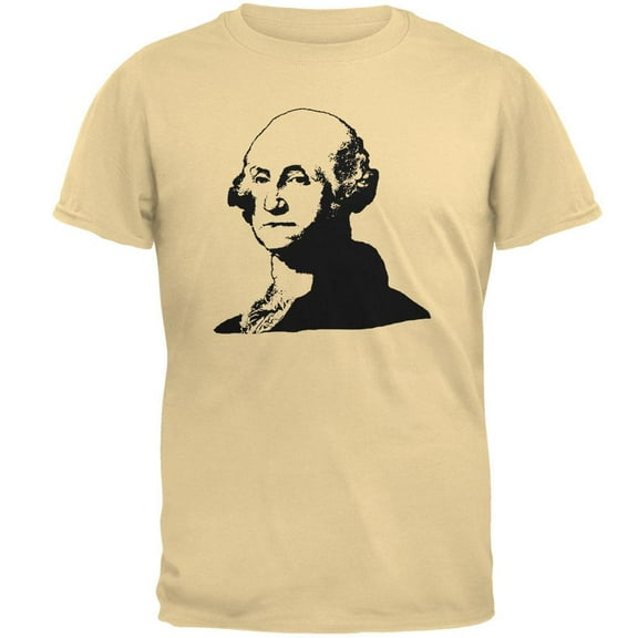 George Washington Silhouette Mens T Shirt Yellow Haze X-LG
