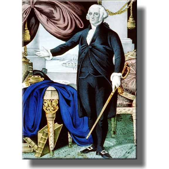 George Washington Standing Portrait Picture on Stretched Canvas, Wall Art D?cor, Ready to Hang!