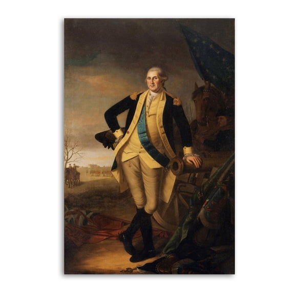 George Washington Wall Art Poster Scroll Canvas Painting Picture Living Room Decor Home 12x18inch(30x45cm)
