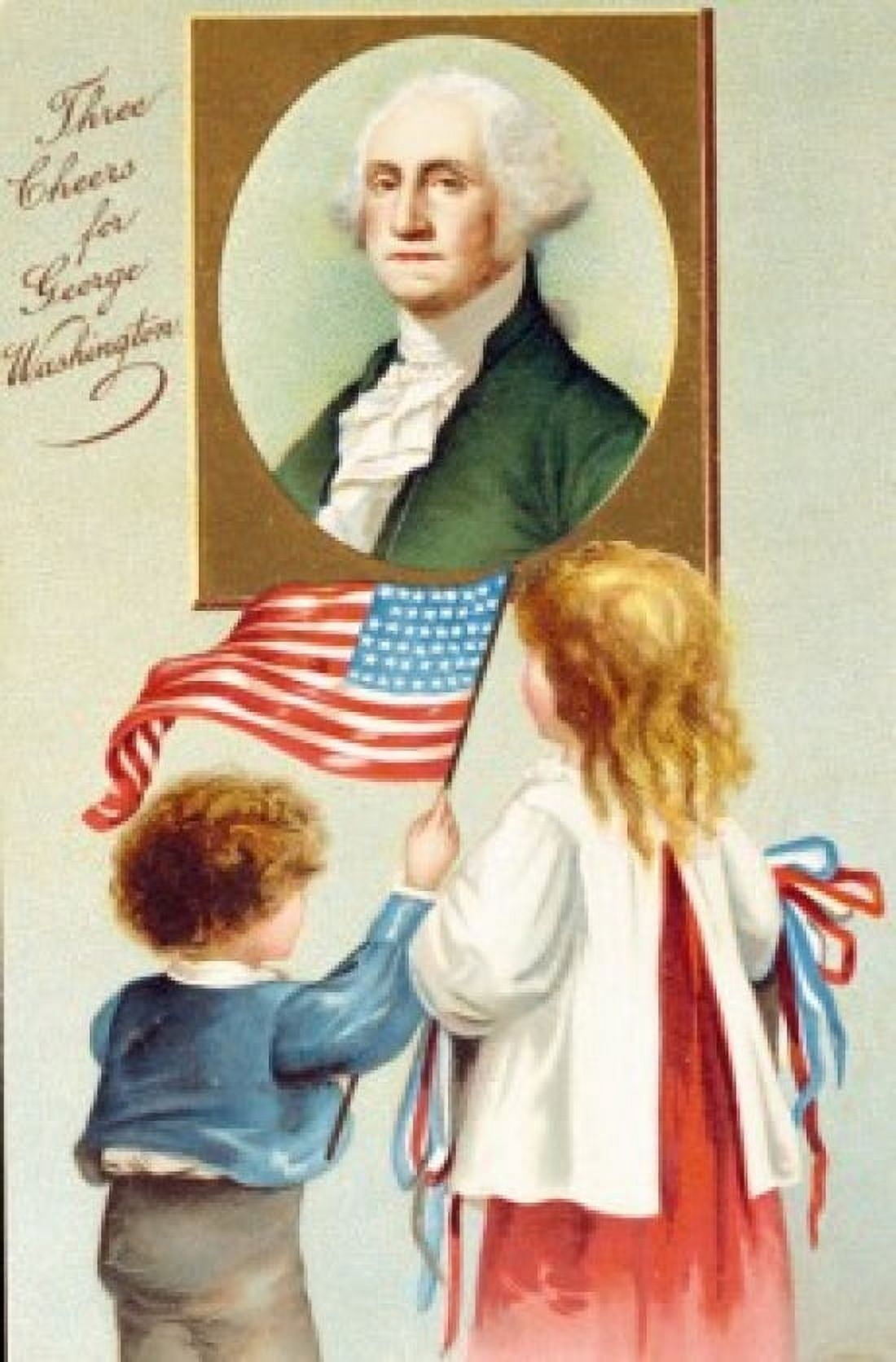 George Washingtons Birthday Nostalgia Cards Canvas Art - (18 x 24)
