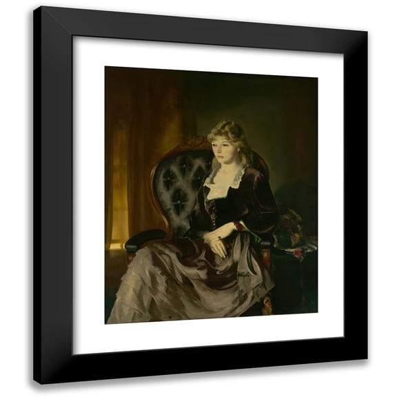George Wesley Bellows 12x14 Black Modern Framed Museum Art Print Titled - Katherine Rosen (1921)