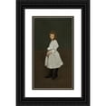 thumbnail image 1 of George Wesley Bellows 12x18 Black Ornate Wood Framed Double Matted Museum Art Print Titled - Little Girl in White (Queenie Burnett) (1907), 1 of 5