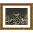 thumbnail image 1 of George Wesley Bellows 14x12 Gold Ornate Wood Frame and Double Matted Museum Art Print Titled - Ghost of Sergeant Pelly (1918), 1 of 4