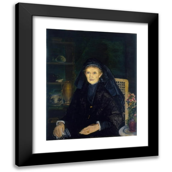 George Wesley Bellows 20x24 Black Modern Framed Museum Art Print Titled - The Widow (1917)