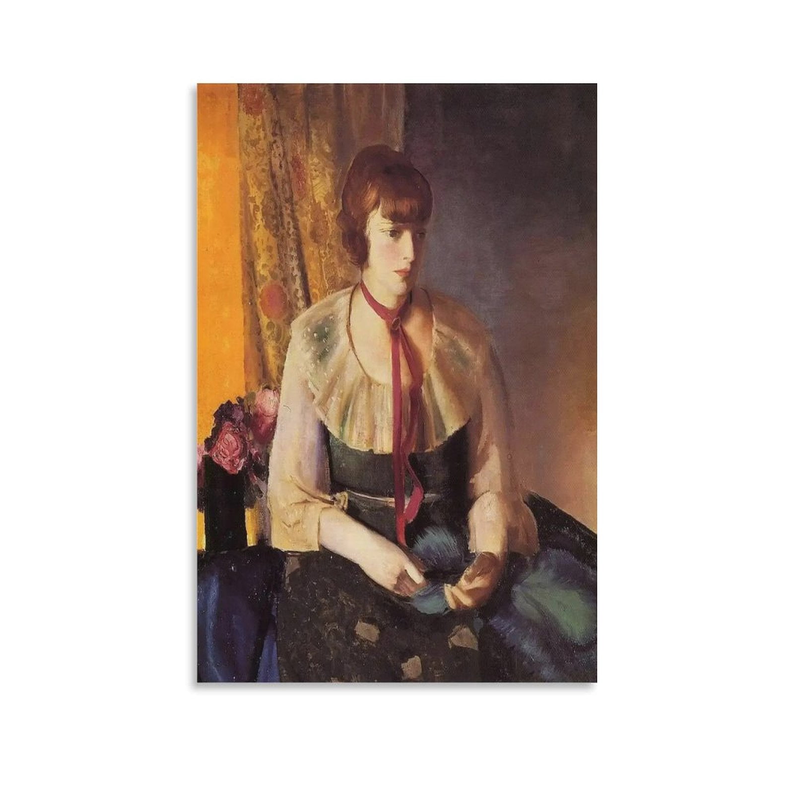 George Wesley Bellows's Lady in A Green Dress Painting Poster Posters ...