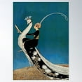 thumbnail image 1 of George Wolfe Plank “The Peacock Rider” Poster Wall Art, Modern Wall Decor For Living Room Bedroom, 24x36 UNFRAMED, 1 of 3