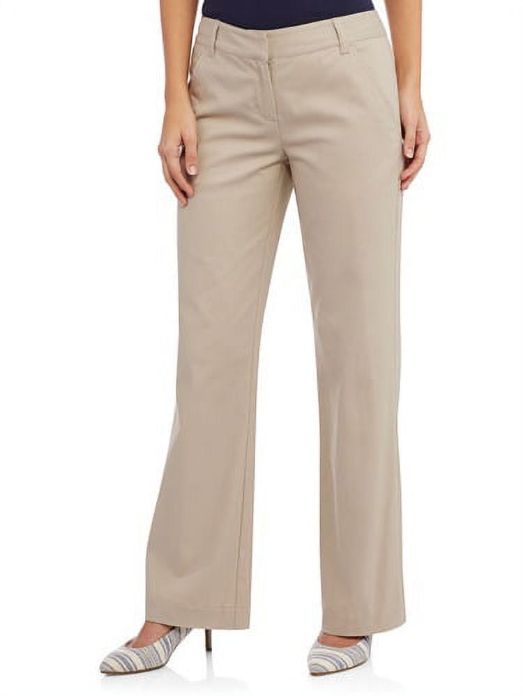 George Women's Flat Front Pants - Walmart.com