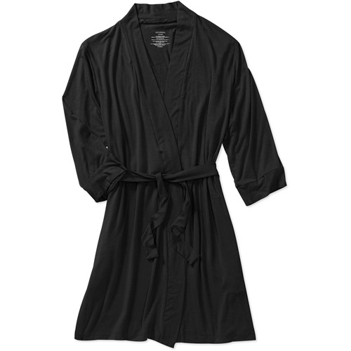 Women's Plus Satin Trim Wrap Robe