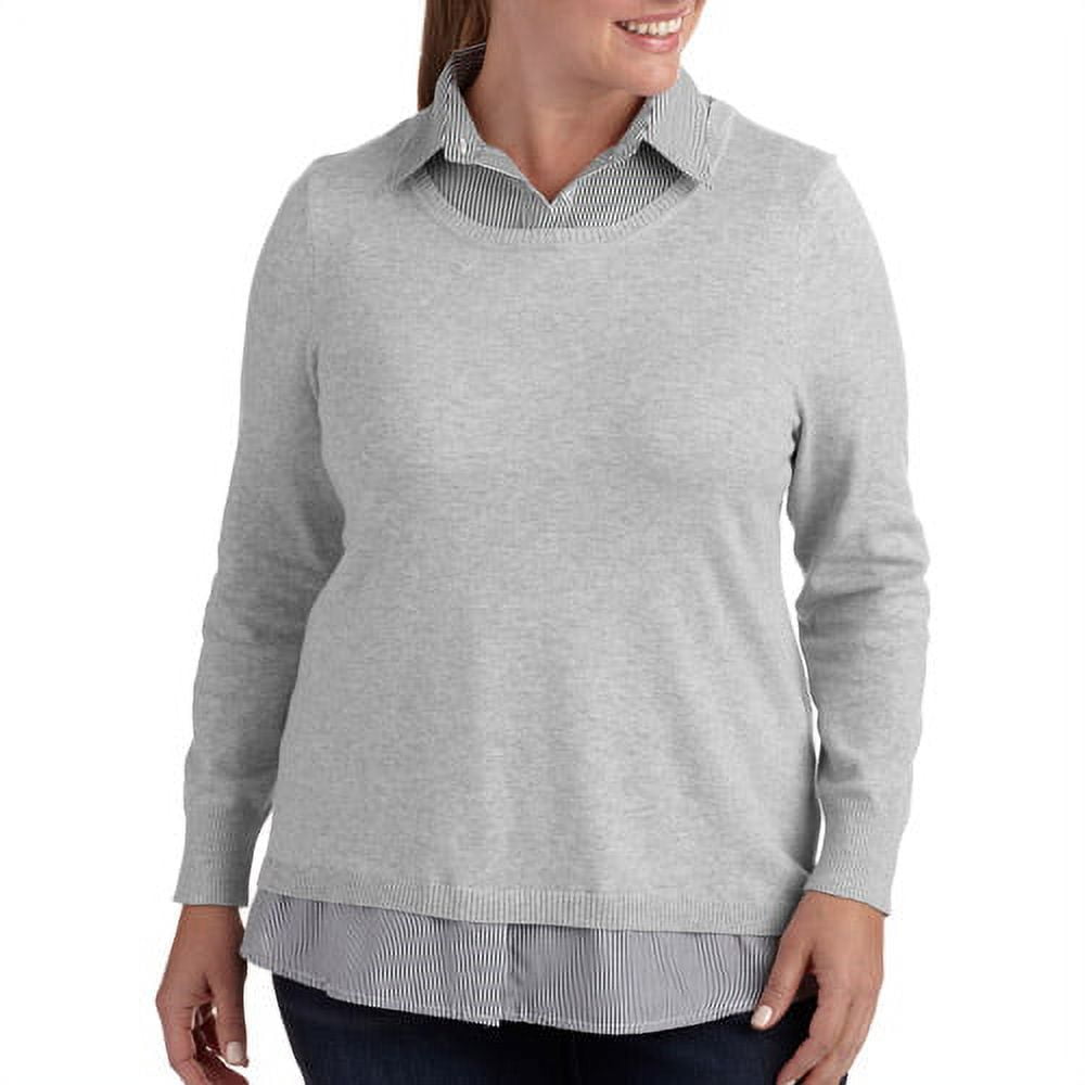 George Women's Plus-Size Career Essentials 2fer Sweater Top - Walmart.com