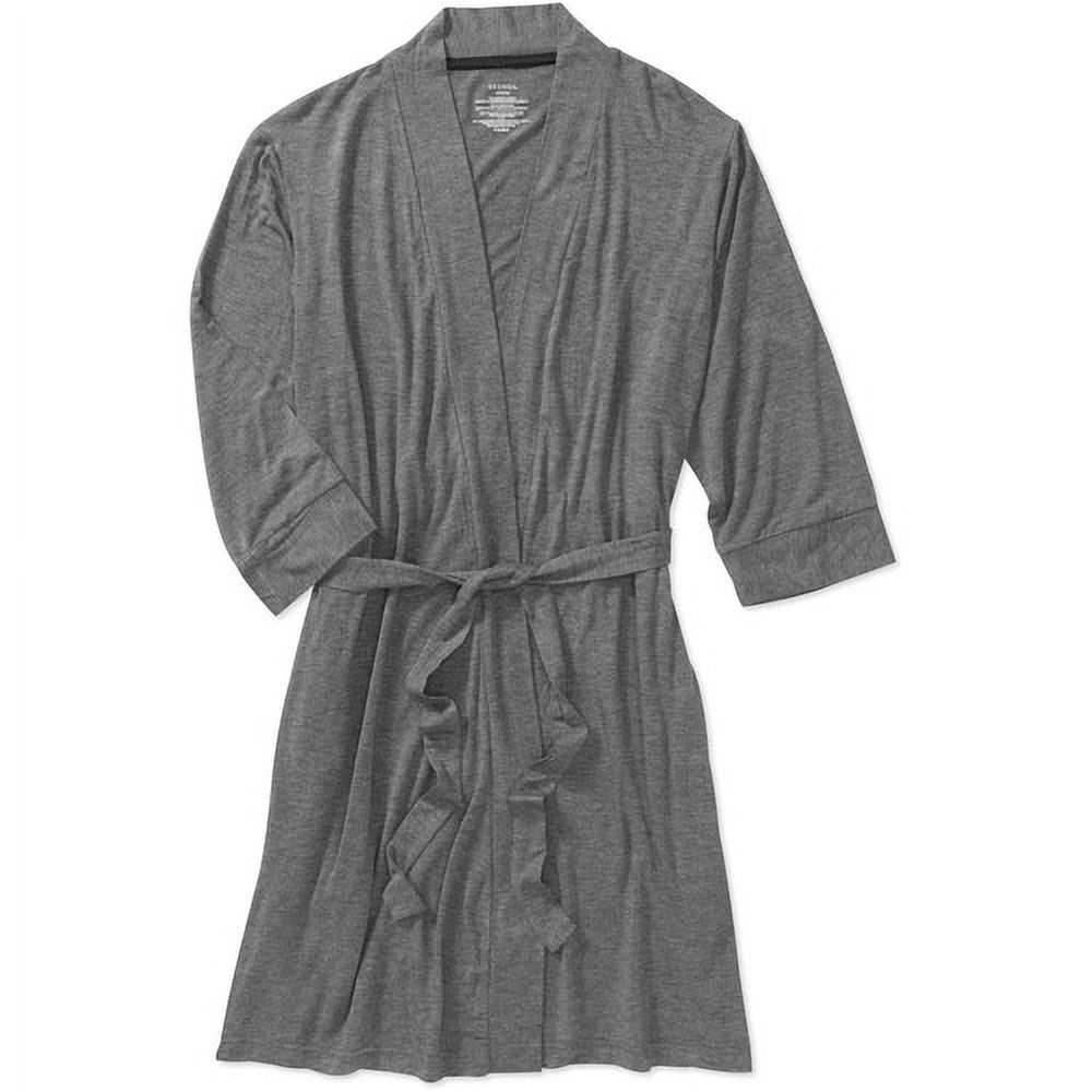 Women's Satin Trim Wrap Robe