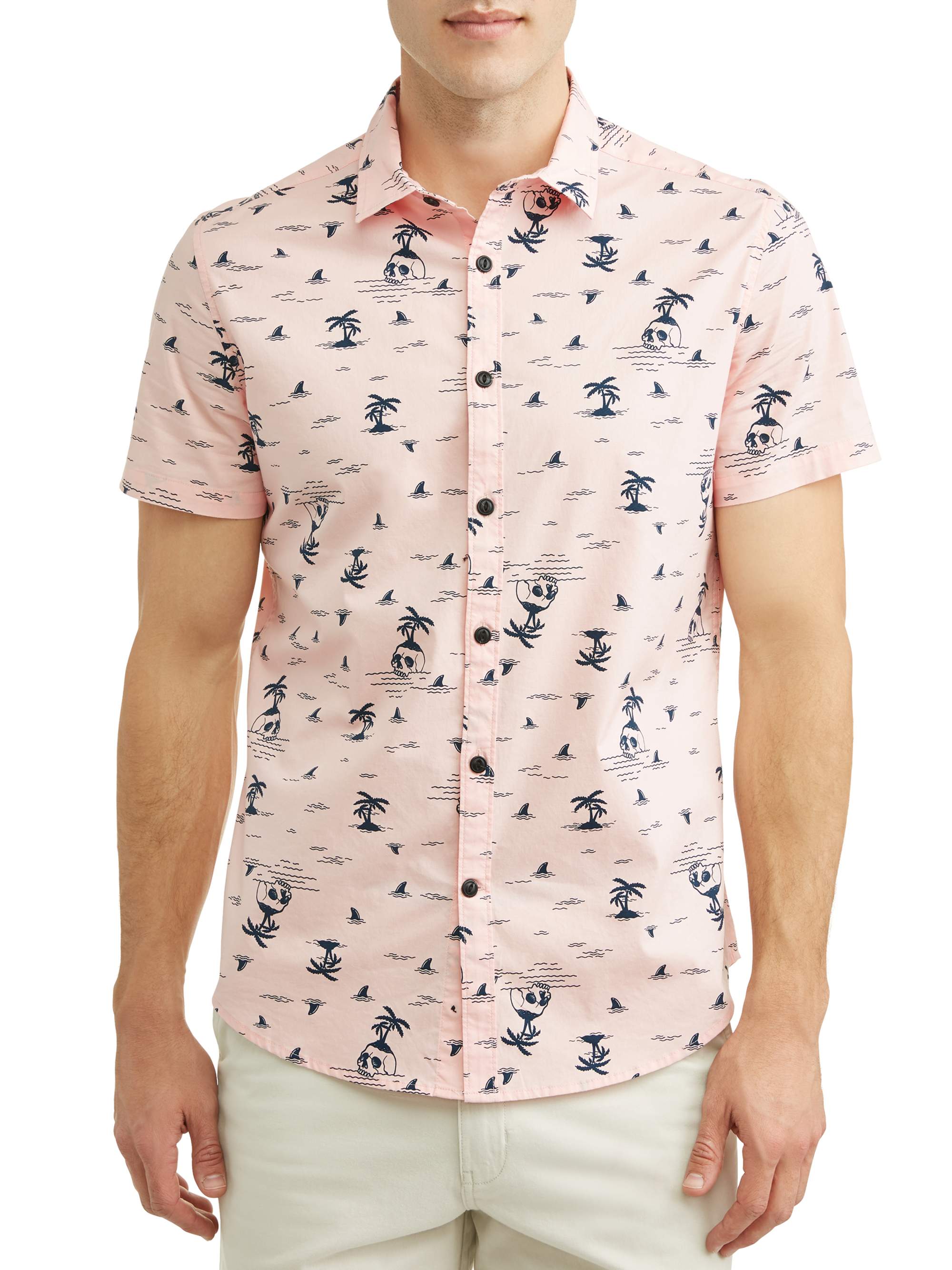 George Young Men's short sleeve Printed Shirt, up to size 3XL - image 1 of 4