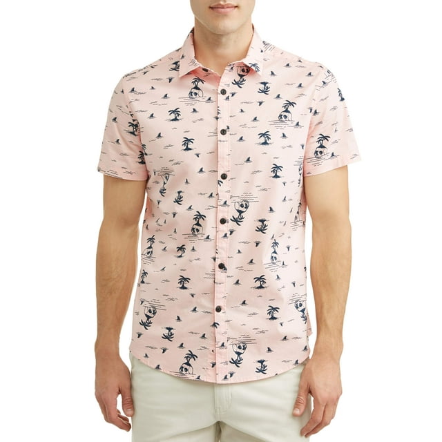 George Young Men's short sleeve Printed Shirt, up to size 3XL