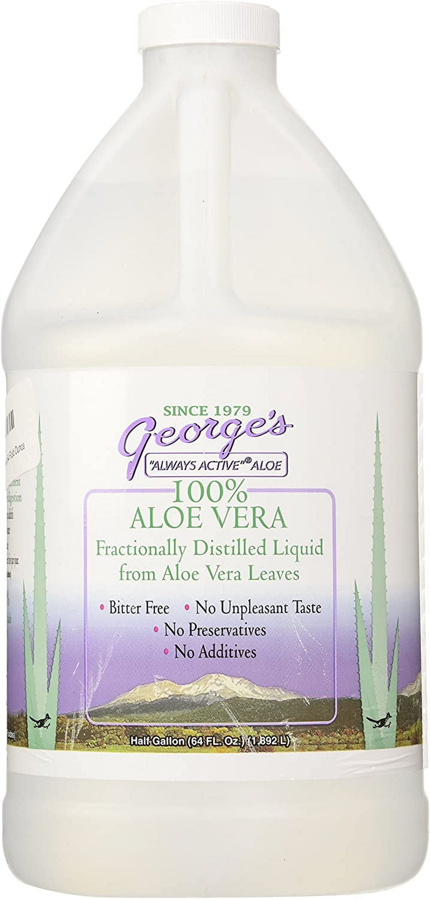 George's Aloe Vera Leaves Fractionally Distilled Drinkable Liquid, 64oz