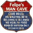 thumbnail image 1 of George's Man Cave Rules Sign Shield Metal Gift 211110023285, 1 of 1