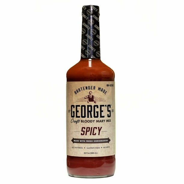 Spicy Craft Bloody Mary Mix, All Natural, Gluten Free, Real