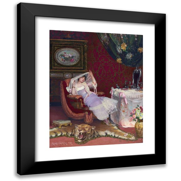 Georges Croegaert 12x14 Black Modern Framed Museum Art Print Titled - Boudoir