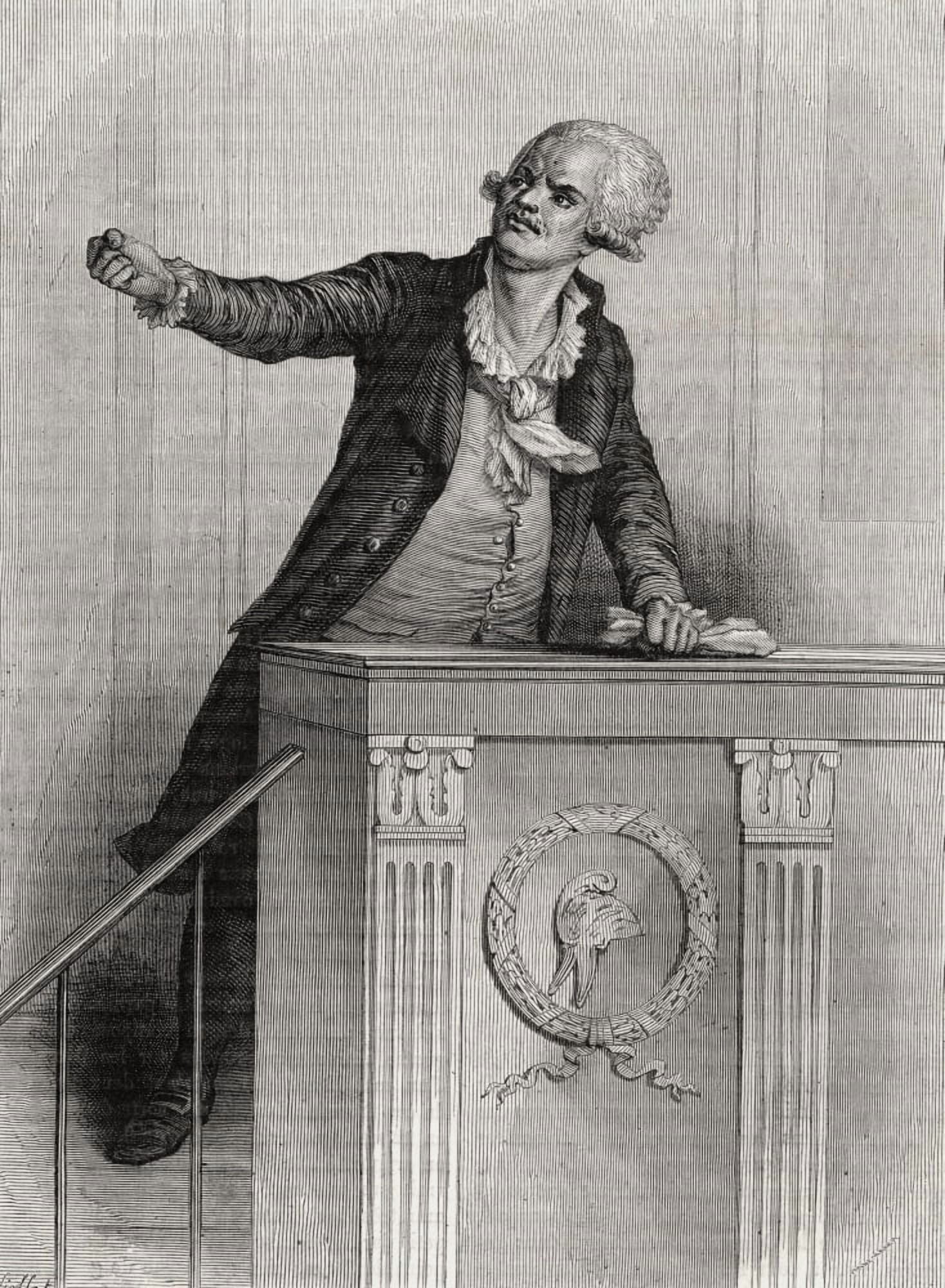 Georges Danton 1759-1794 French Revolutionary Leader Engraved By Pannemaker After Viollat From Histoire De La Revolution Francaise By Louis Blanc Canvas Art - Ken Welsh Design Pics (26 x 34)