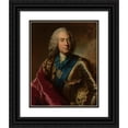 thumbnail image 1 of Georges Desmarées 15x18 Black Ornate Wood Framed Double Matted Museum Art Print Titled - Portrait of Karl August Rex, Saxon Minister (1760-62), 1 of 5