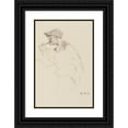 thumbnail image 1 of Georges Hugo 17x24 Black Ornate Framed Double Matted Museum Art Print Titled: Man Smoking the Pipe, Wearing a Cap, 1 of 5