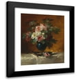 thumbnail image 1 of Georges Jeannin 12x14 Black Modern Framed Museum Art Print Titled - Flower Piece with Roses, 1 of 5