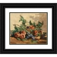 thumbnail image 1 of Georges Jeannin 23x20 Black Ornate Framed Double Matted Museum Art Print Titled: Still Life with Fruit, with Plums and Peaches, 1 of 5