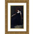 thumbnail image 1 of Georges Jules Victor Clairin 10x14 Gold Ornate Wood Frame and Double Matted Museum Art Print Titled - Portrait of -Gabrielle Krauss (1842-1906), Singer (1883), 1 of 4