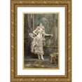 thumbnail image 1 of Georges Jules Victor Clairin 10x14 Gold Ornate Wood Frame and Double Matted Museum Art Print Titled - Frou Frou (circa 1882), 1 of 4