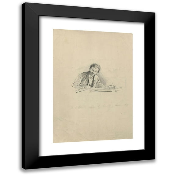 Georges Jules Victor Clairin 11x14 Black Modern Framed Museum Art Print Titled - Scenes Of Sarah Bernhardt's Life