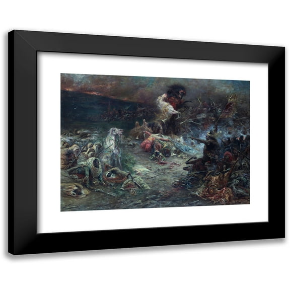 Georges Jules Victor Clairin 14x11 Black Modern Framed Museum Art Print Titled - The Carnage (1890)