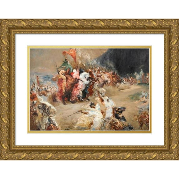 Georges Jules Victor Clairin 18x13 Gold Ornate Wood Frame and Double Matted Museum Art Print Titled - Fantasy (1894)