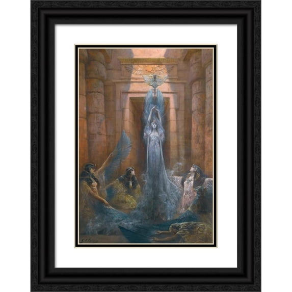 Georges Jules Victor Clairin 18x24 Black Ornate Framed Double Matted Museum Art Print Titled: La Deme of Netse