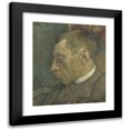 thumbnail image 1 of Georges Lemmen 20x23 Black Modern Framed Museum Art Print Titled - Portrait of Verhaeren (1900), 1 of 5
