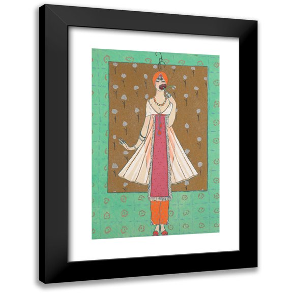 Georges Lepape 11x14 Black Modern Framed Museum Art Print Titled - L'Habit Persan (1912)