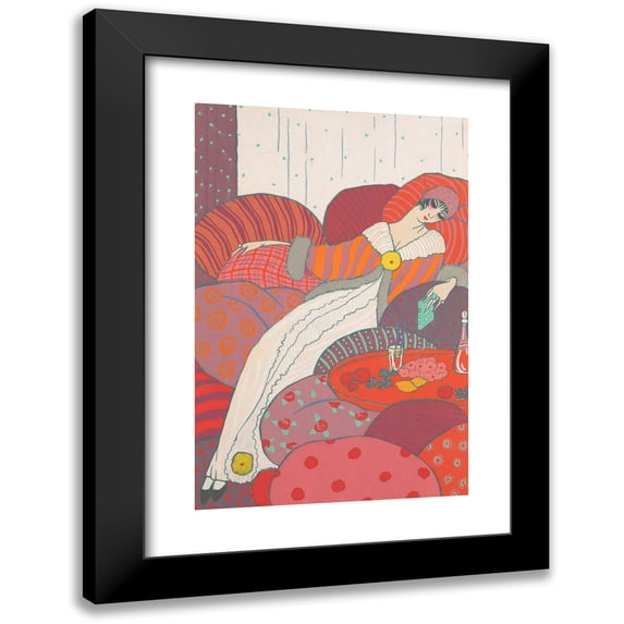 Georges Lepape 17x24 Black Modern Framed Museum Art Print Titled - The Cushions (1912)