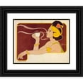 thumbnail image 1 of Georges Meunier 24x20 Black Ornate Framed Double Matted Museum Art Print Titled: Figure Henri (1897), 1 of 5