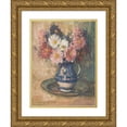 thumbnail image 1 of Georges Morren 15x18 Gold Ornate Wood Frame and Double Matted Museum Art Print Titled - Flower Still Life, 1 of 4